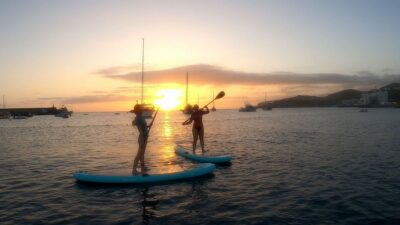 2h Sunset Paddle Board Session in Gran Canaria - The Land Lesson: Theory, Warm-Up, and Getting Your Balance Back