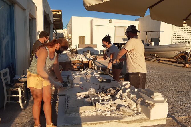 3-Hour Marble Workshop Creating your own Souvenir out of ( Paros ) Marble - How the workshop pacing supports beginners (and kids who can follow directions)