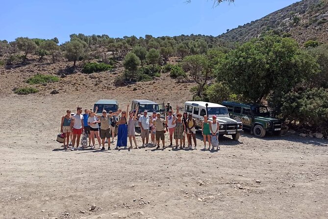 4x4 Safari Tour South Crete Agiofarago Matala - Matala Beach and the hippie caves: free time with real choices