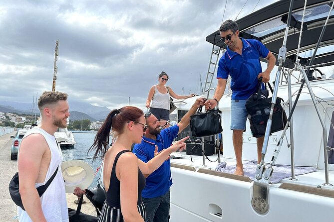 Ag. Nikolaos: Catamaran Trip with Sushi, Drinks, & Water Toys - The Two-Stop Plan: Scenic Cruise, Then a Big Play-Break