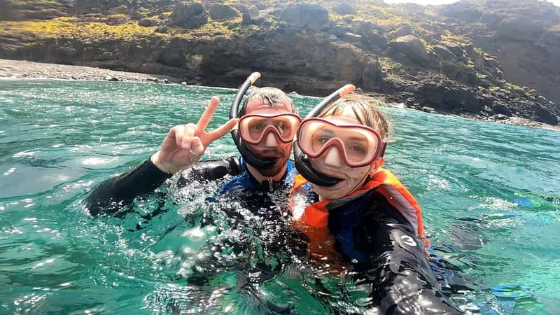 Agaete: Gran Canaria Coasteering. Marine Ferrata and Zipline - Marine Via Ferrata above the sea and the zipline moment