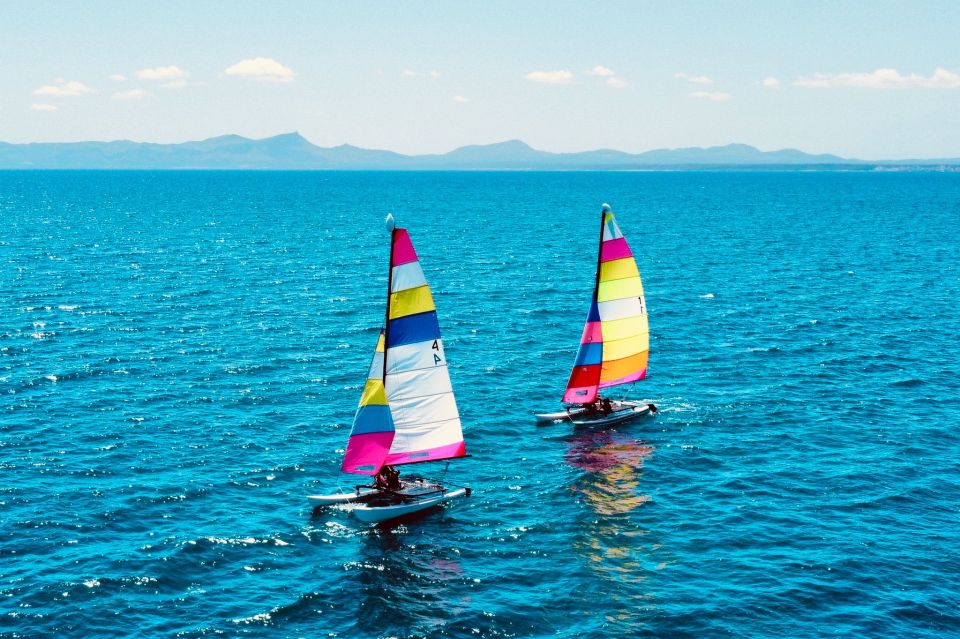 Alcudia: 1-Hour Catamaran Experience with Monitor for 2 - Meeting at Port d’Alcúdia: what Windpirates does before you sail
