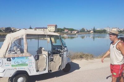 Apelisetta tuk tuk: 1 tour of Cagliari - Poetto beach and Marina Piccola from the beach-side lane