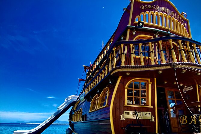 Barco De Pirata Cruise at 3 Islands in Greece - The pirate ship vibe on Barco De Pirata: fun, social, and a bit loud