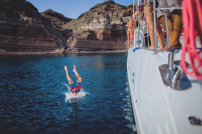 Beautiful Day Catamaran Caldera Cruise incl. Meal & Drinks - FAQ