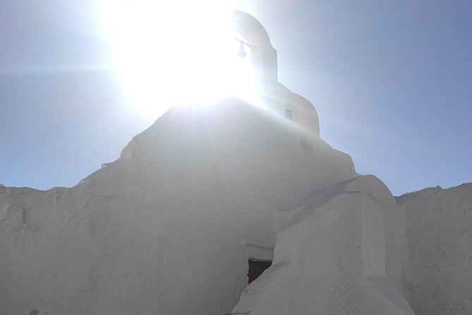 Best private local tour guided in Mykonos - 4 hours! - Panormos Beach: Crystal-Water Swimming with Natural Wind Shelter