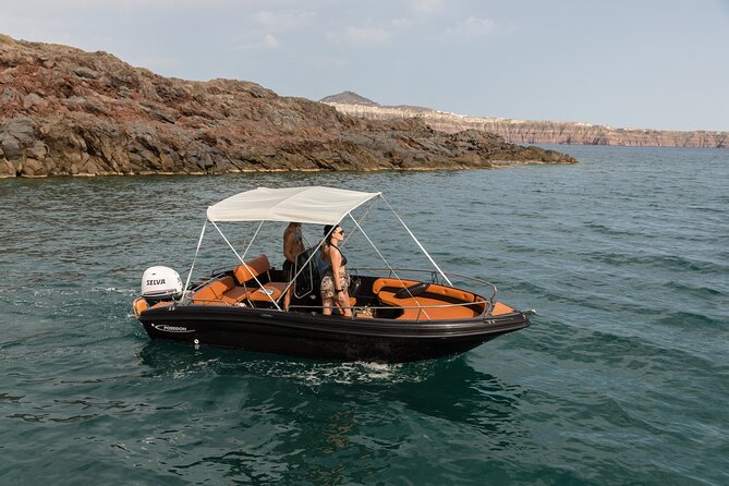 Boat Rental in Santorini License Free - Your motorboat: safety equipment plus navigation that reduces stress