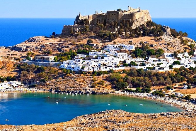 Boat Trip to LINDOS with Swimming Stops at Anthony Quinn's & Tsambika Bays - Three Hours in Lindos Town: Acropolis Views, Shade Reality, and Lunch Timing