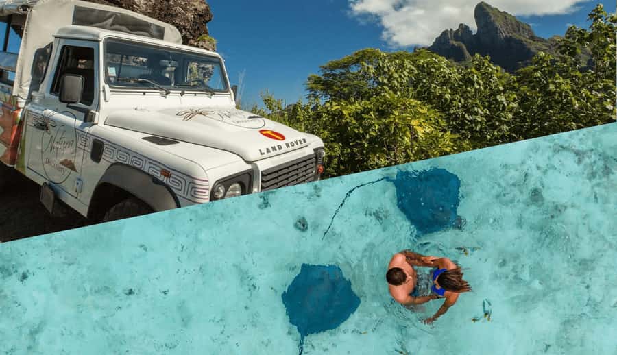 Bora Bora by Land and Sea: 4WD Safari and Snorkel - From Vaitape or your hotel to a real Bora Bora 4WD loop