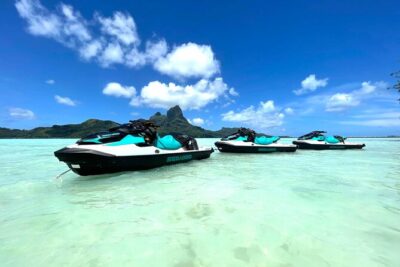 Bora Bora Island Tour By JET SKI - The route plan: motus, Mount Otemanu, and the volcano zone