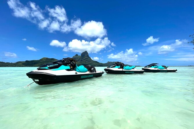 Bora Bora Island Tour By JET SKI - The route plan: motus, Mount Otemanu, and the volcano zone