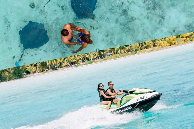 Bora Bora Jet Ski Tour, & Eco Shark / Ray Snorkel Cruise - The 9:00 am start: pickup, safety talk, and your first lagoon ride