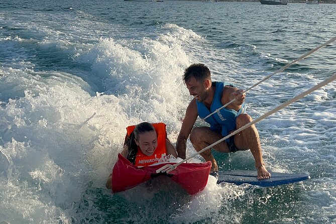 Cagliari: Wakeboard and watergames in the Gulf of Angels! - Water games built in: inflatable fun between wakeboard tries