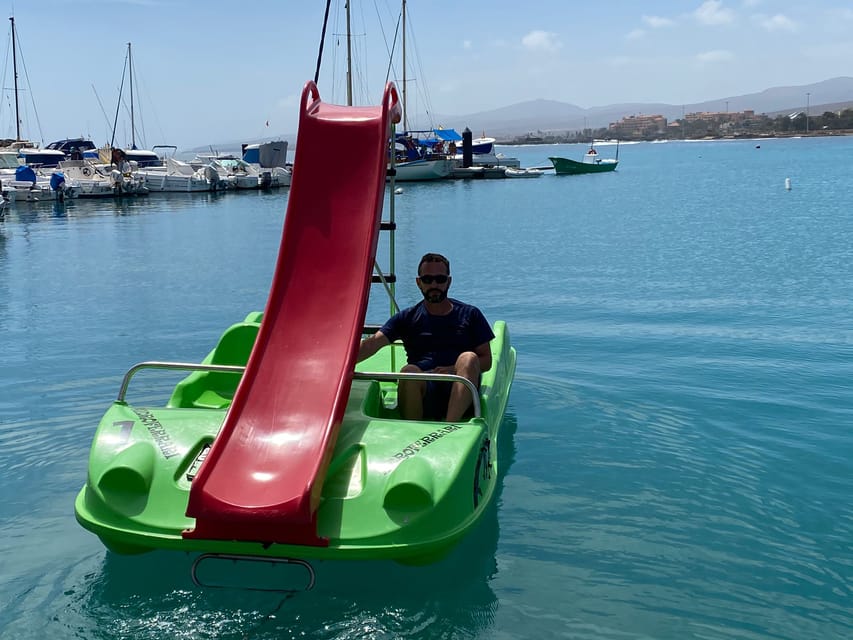 Caleta de Fuste: Pedalo with slide rental - Key Points at a Glance