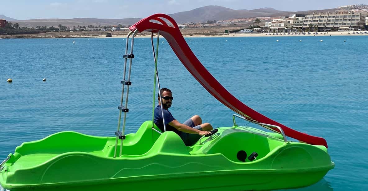 Caleta de Fuste: Pedalo with slide rental - Where You Start: Castillo Port and the Oceanarium Explorer Meeting Spot