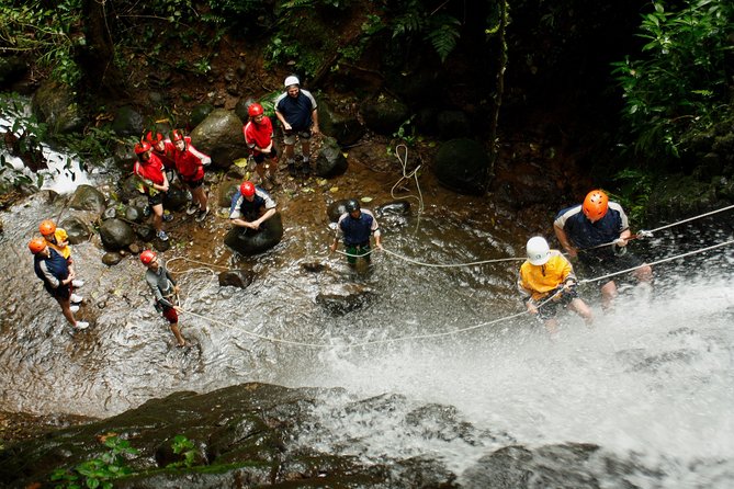 Canyoneering and Canopy Tour in Turrialba - Gear Intro and the First Big Test: Rappelling Four Waterfalls