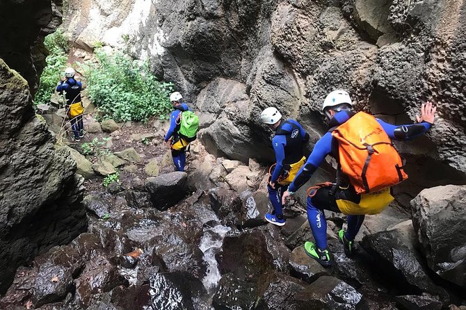 CANYONING aquatic and fun route in Gran Canaria - Inside the Canyon: Rappels, Waterfalls, and Lava-Layer Views