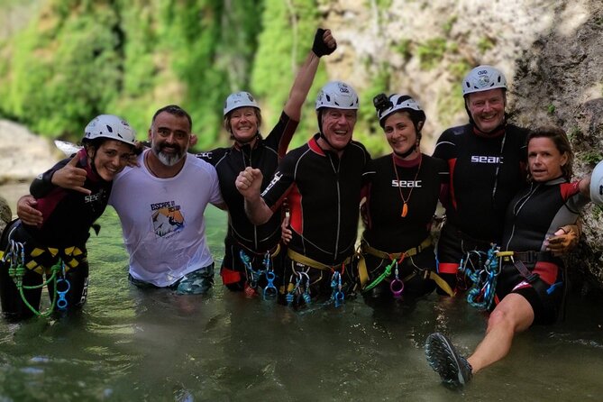 Canyoning in the water - Kourtaliotiko Gorge - The Walk Back Through the Gorge Water and Rocks