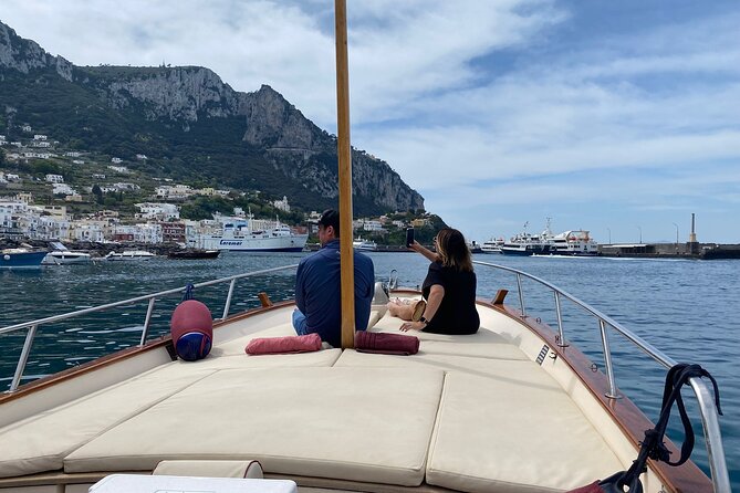 Capri Private Boat Tour from Capri (3 Hours) with Blue Grotto - On-board setup: towels, masks, flotation gear, and safety