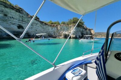 Chania: Boat Rental Almyrida - The route: how each beach stop feels (and why you’ll like it)