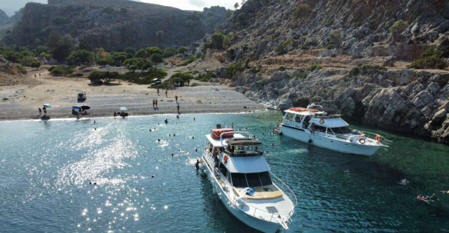 Chania: Menies Beach & Chironisia Bay Cruise with Snorkeling - Menies Beach: Ancient Roots and WWII Underwater Relics