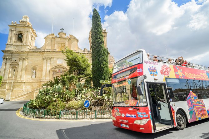 City Sightseeing Malta Hop-On Hop-Off Bus Tour + Bookable Extras - North Route in real life: Bugibba, beaches, museums, then Mdina Gate