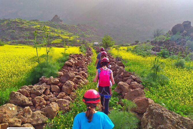 Climbing + Zipline + Via Ferrata + Cave. Adventure route in Gran Canaria - Volcanic tube cave spelunking: the part you should take seriously