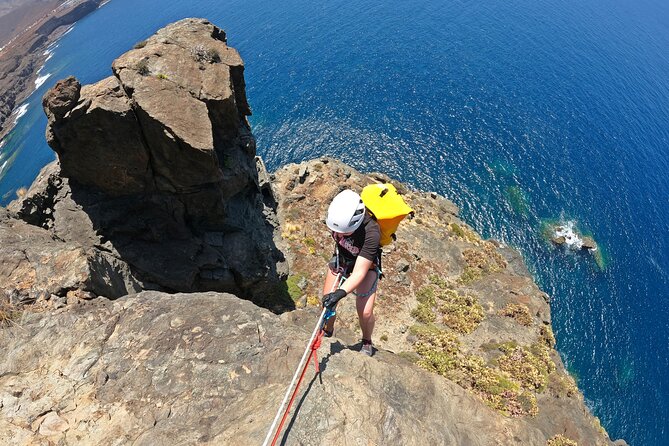Coasteering Gran Canaria: The Atlantic Mountains Adventure Route - The 35-meter zipline: a fast route back with huge views