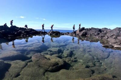 Coasteering in Caloura (Sao Miguel - Azores) - Walking lava rock, exploring caves, and using natural pools