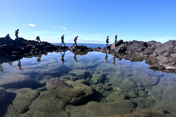 Coasteering in Caloura (Sao Miguel - Azores) - Walking lava rock, exploring caves, and using natural pools