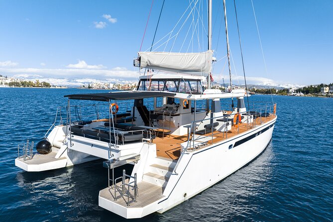 Comfort Max Catamaran Caldera Cruise with BBQ and Drinks - Group size: max 50, but the vibe can be very different