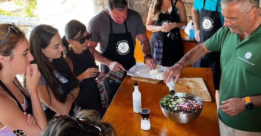 Corfu: Greek Cooking Class & Olive Oil Tasting - The 5-course style lunch: Greek staples with a pork-knuckle centerpiece