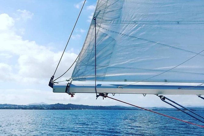 Corfu Private Yacht Cruise - Boat comfort for up to 8: shade wins, deck space is tight
