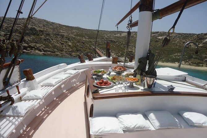 Corfu: Sunset Cruise on a Wooden Vessel with Cocktails & Bites - Mouse Island (Pontikonisi) and the Pantokrator church moment