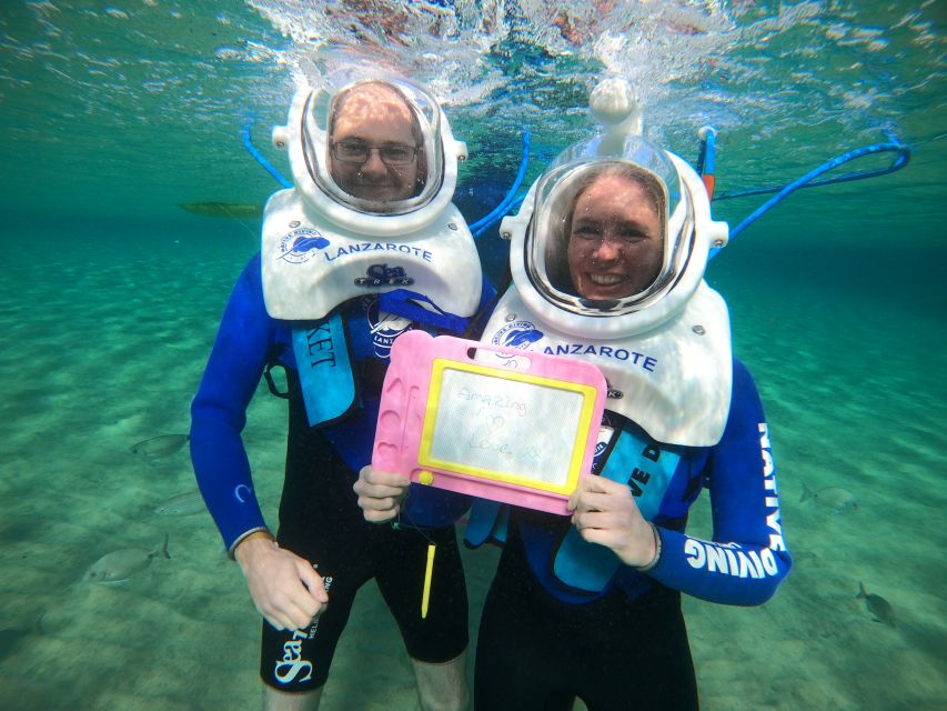 Costa Teguise : Underwater Sea Trek Experience - Equipment rundown: helmet, hose, and a wetsuit you’ll be glad you have