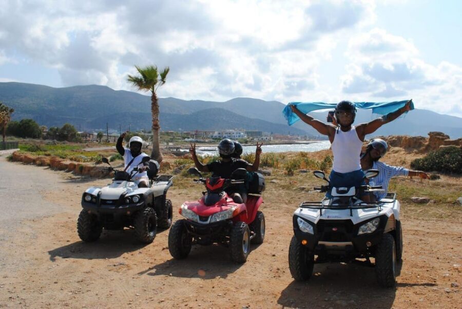 Crete: Off-Road Quad Safari Evening Tour with Hotel Transfer - Vrachasi Off-Road Segment: Dusty Lanes and Vineyard Views