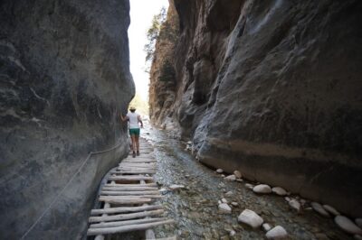 Crete: Samaria Gorge Hike - Getting to Xiloskalo and starting the Taras River route