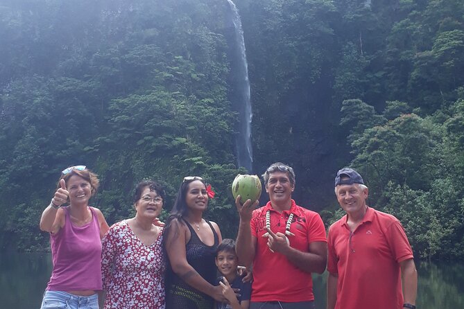 Crossing Island of Tahiti 4x4 Mountain, Waterfall, River, Basins - From Faaa to the central crater: water catchments, basalt rocks, and river fords
