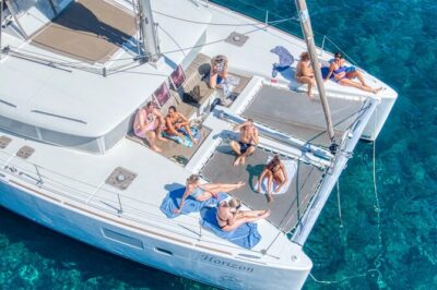 Deluxe Santorini Sailing with BBQ and Drinks Shared Tour - Route overview: Red Beach, Lighthouse pass, and the burnt islands loop