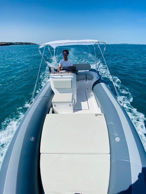El Arenal: Private Mallorca Boat Rental (No License Needed) - Your boat comfort checklist: sun shade, solarium, Bluetooth, and anchor time