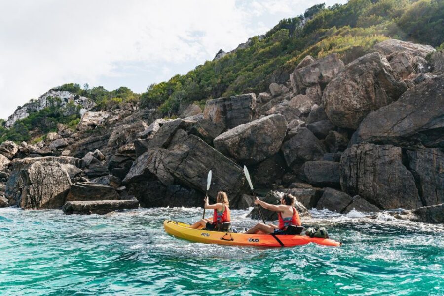 Es Figueral: Guided Kayaking and Snorkeling Tour - The return kayak: finishing strong (or realizing you worked for it)