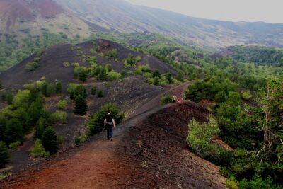 Etna excursion - Crossing Lava Flows and Walking Crater Ground on Monti Sartorius