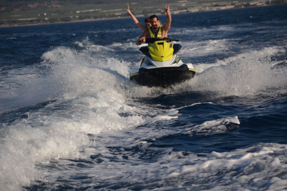 Falasarna: Jet Ski Safari to Balos Beach - Riding with the guide boat: speed is fun, but spacing is the whole game
