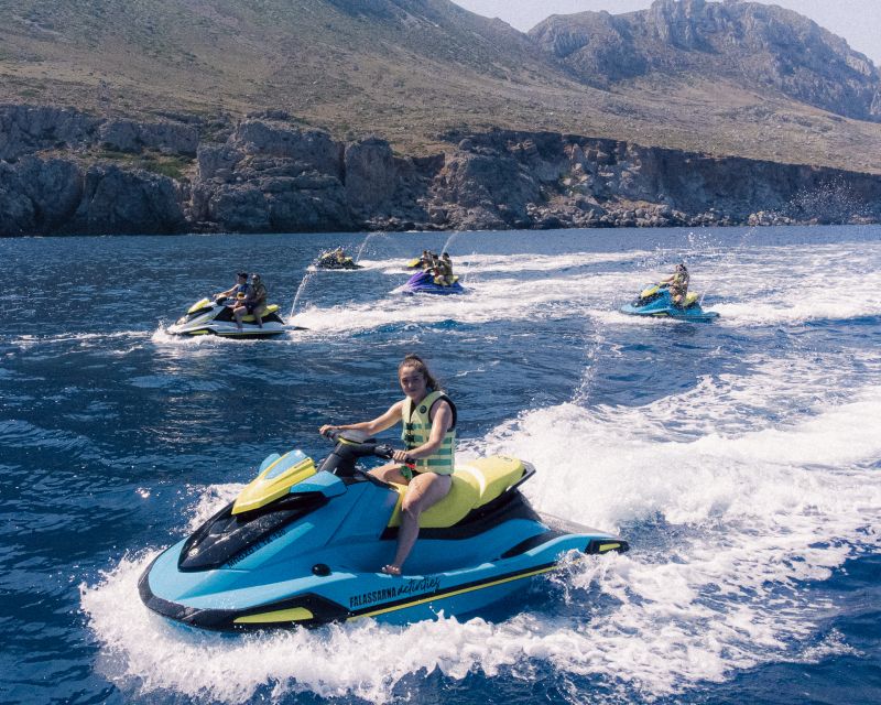 Falasarna: Jet Ski Safari to Balos Beach - Gramvousa shipwreck photo pass on the return ride
