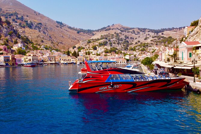 Fast Boat To Symi with a swimming stop at St George's Bay! (Only 1hr journey) - The Symi island block: using 3 hours smartly