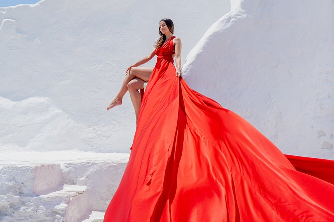 Flying Dress Mykonos Photoshoot - Logistics in Mykonos: pickup, timing, and the cruise-day warning