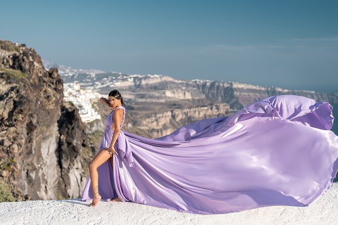 Flying Dress Photo © Photoshoot in Santorini: Express Package - Where your photos happen: guided backdrop time without the hassle