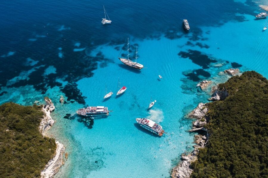 From Benitses/Lefkimmi: Paxos, Antipaxos & Caves Day Cruise - Morning logistics from Benitses or Lefkimmi: the real start time
