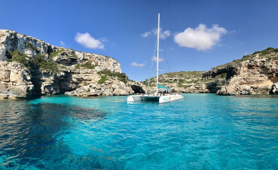 From Colònia de San Jordi : Catamaran Cruise to Es Trenc - Swimming and snorkel stops near Cala Marmols, Es Caragol, and Es Trenc