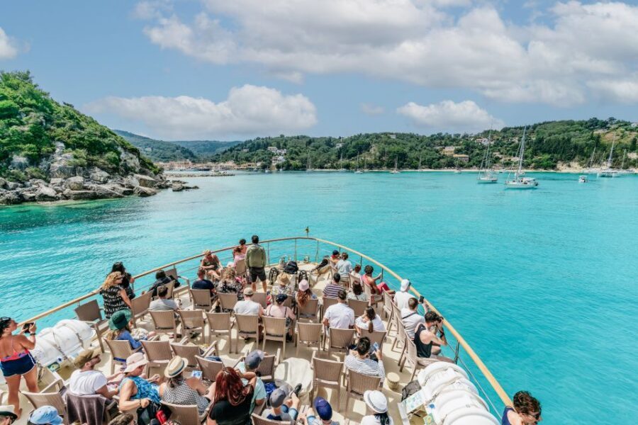 From Corfu Island: Antipaxos & Paxos Blue Caves Boat Cruise - Lakka on Paxos: the village stop that makes the day feel local